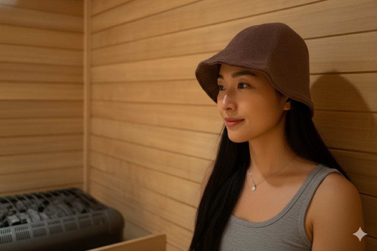 Kori Boshi Sauna Hat in Espresso