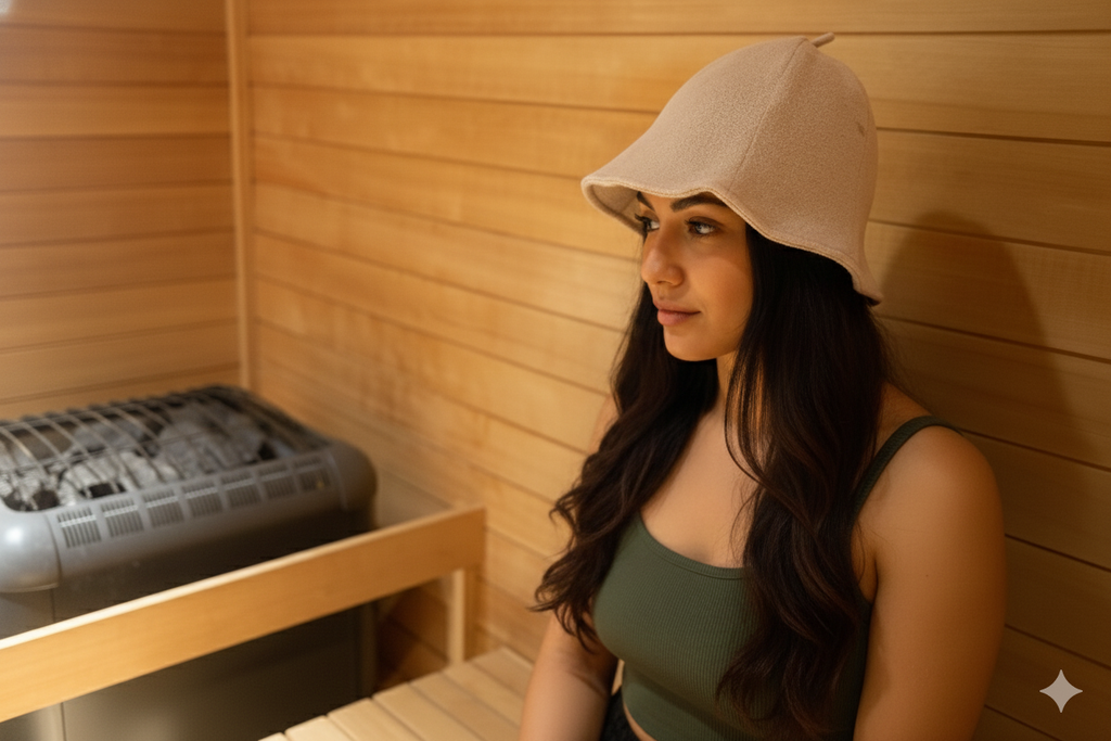 Kori Boshi Sauna Hat in Sandstone